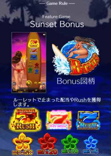 Hawaiian Dream Sunset Bonus ハワイアンドリームのサンセットボーナス